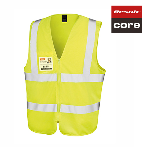 R202X - Core Zip Safety Tabard mit Ausweistasche - Result Core