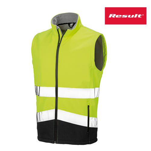 R451X - Printable Safety Softshell Gilet - Warnschutzweste - Result