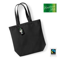 WM671_S - Fairtrade Canvas Tasche Camden Shopper schwarz